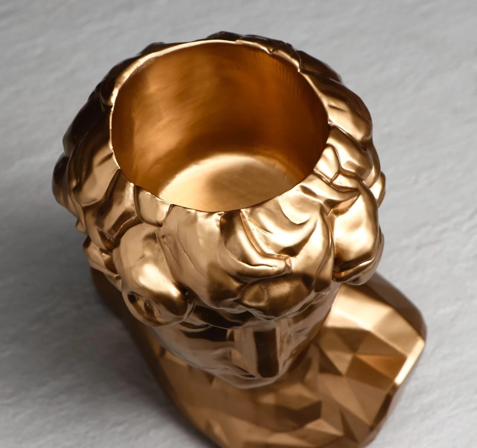 Органайзер-кашпо "Голова Давида", золотистый, 26 см 5666722, норма - фото 2