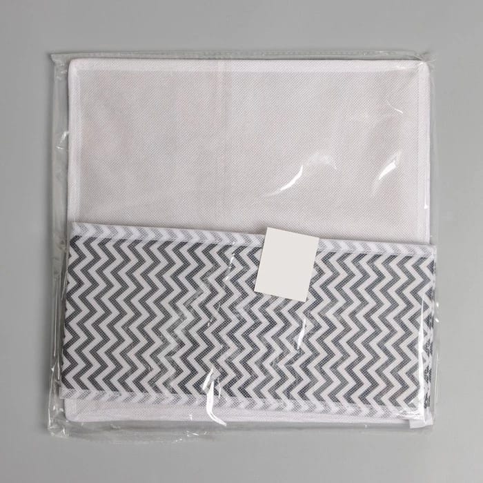 КОРОБ ДЛЯ ХРАНЕНИЯ 29Х29Х13 СМ "СИМЕТРО", СИНИЙ/СЕРЫЙ  7425309, норма - фото 2