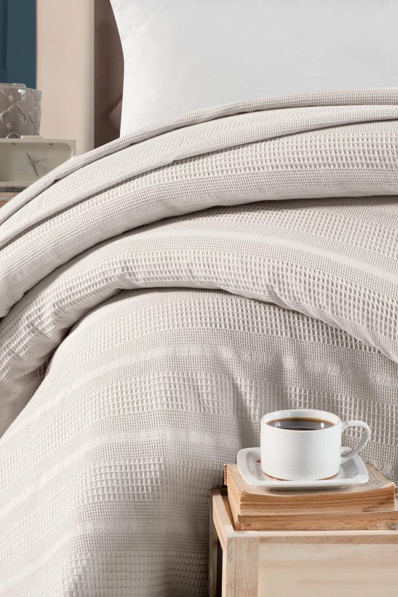 Плед Arya из Хлопка 160x235 Joyce Бежевый, норма - фото 2