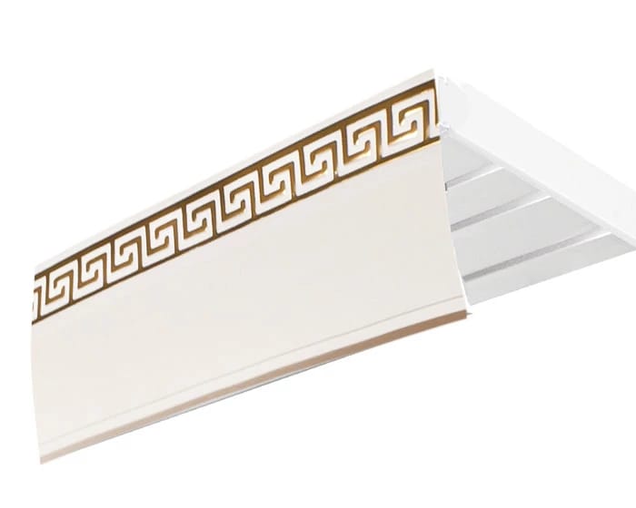 Карниз ЭКОНОМ+ в сборе, 3-х рядный, "Серебро Греция", 2,6м., норма - фото 1