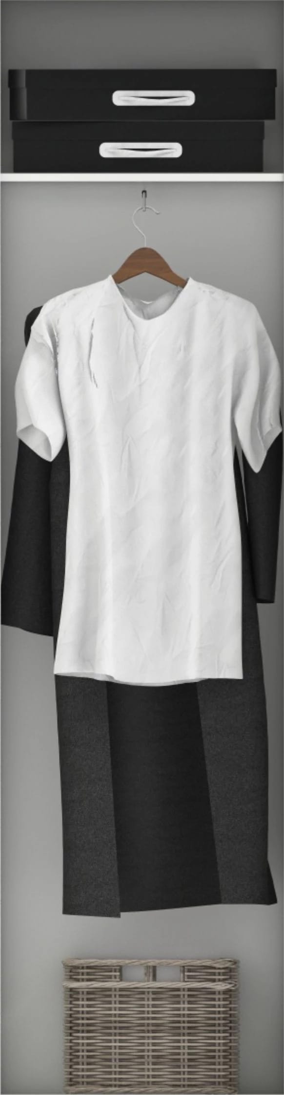 Наполнение секции в шкаф-купе 568 мм. (гл. 450 мм) (1 штанга) - фото 1