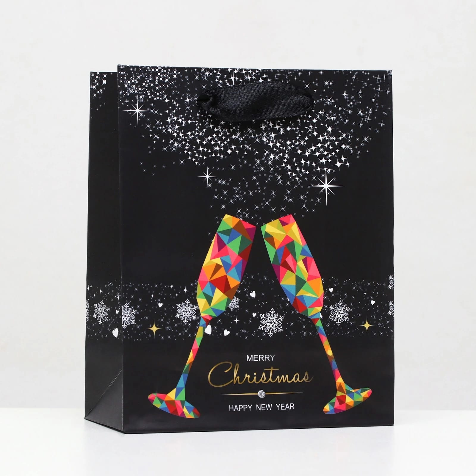 Пакет ламинированный "Бокалы" 11,5x14,5x6 6854298, норма - фото 1