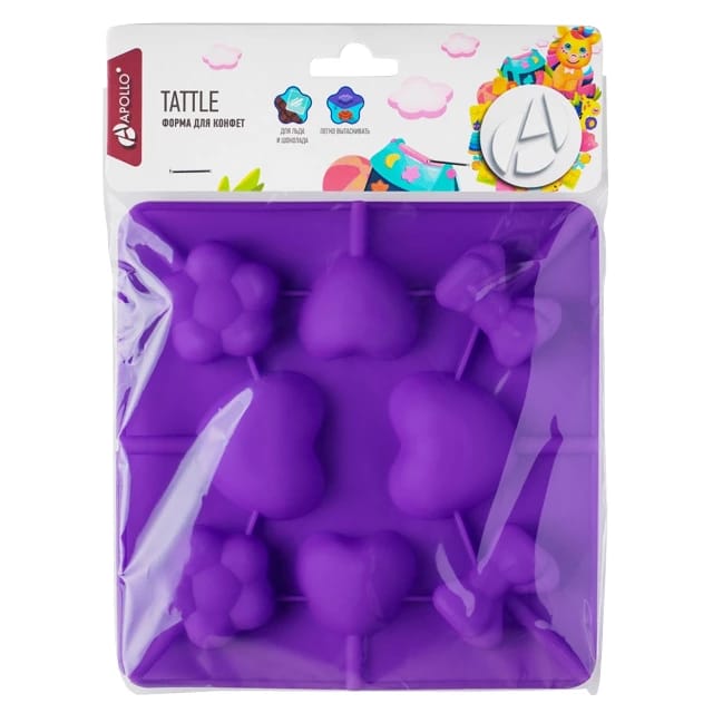 Форма для конфет APOLLO "Tattle" 15*15*1,5 см, 8 ячеек, силикон, норма - фото 1
