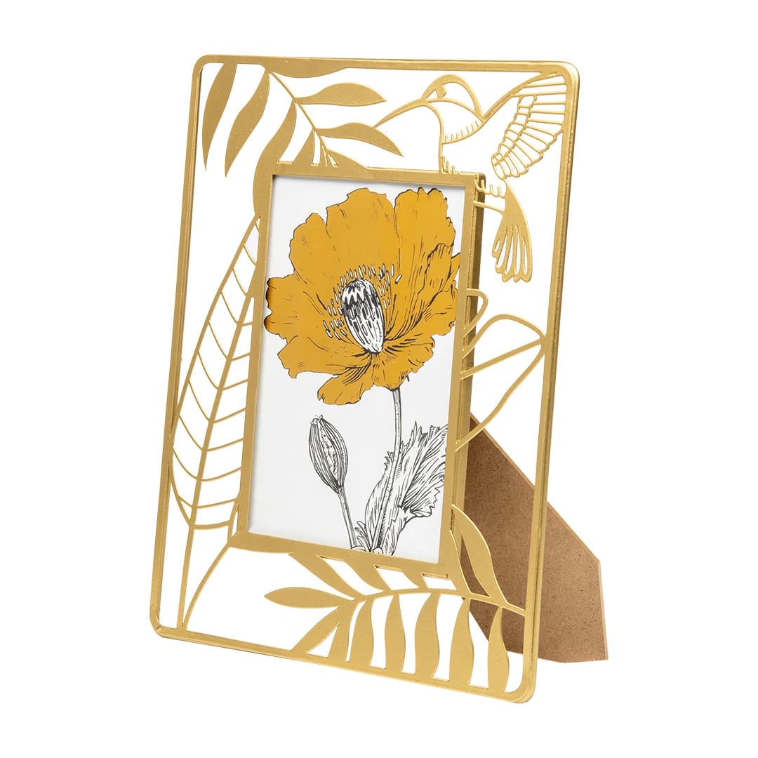 Фоторамка "Экзотика" Д190 Ш10 В240, металл золотой, норма - фото 1