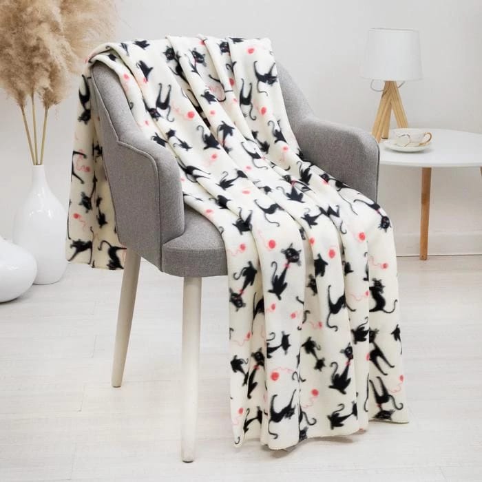 Плед Cats Play 130х170см, флис 180г/м пэ100% 6849793, норма - фото 1