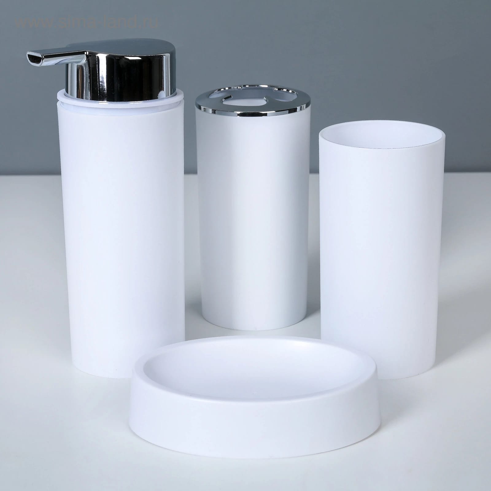 Набор для ванной "Сильва" 6 предметов, белый 4098369, норма - фото 2