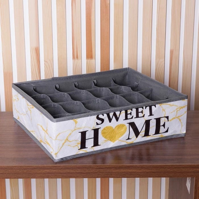 ОРГАНАЙЗЕР ДЛЯ БЕЛЬЯ 24 ЯЧЕЙКИ "SWEET HOME", 35 Х 30 Х 10 СМ 6966547, норма - фото 1