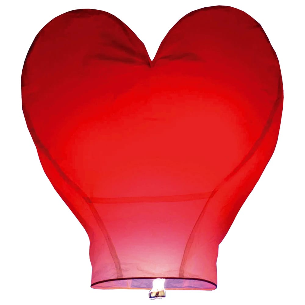 Фонарик летающий 38x95x95 "Сердце" ORANGE /200 /20, норма - фото 1