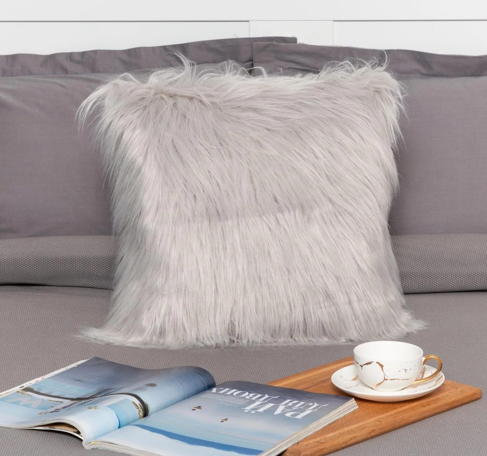 Наволочка декоративная Этель "Будуар" дымка, 40*40±3 см, 100% п/э 3132412, норма - фото 1