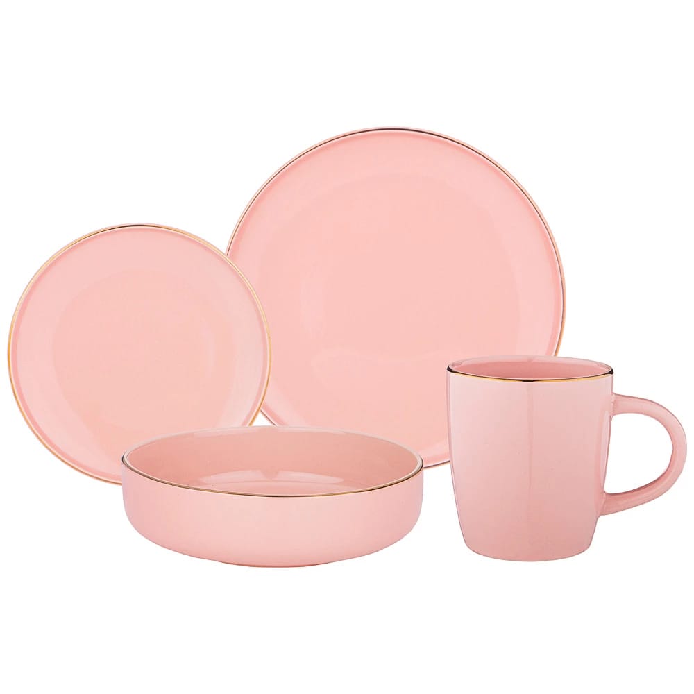 Набор обеденный Bronco "Solo" на 4 персоны 16 пр., пудровый (кор=2наб.) (арт.577-153), норма - фото 1