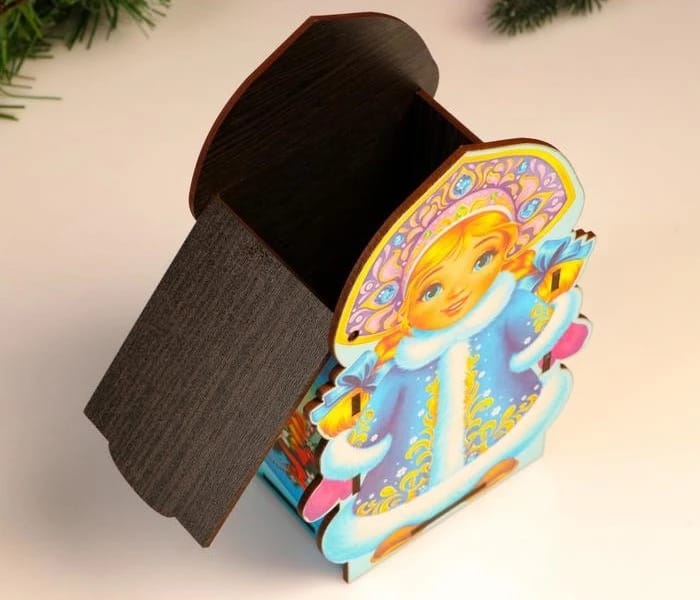 Шкатулка "Снегурочка" 23,3х9,5х7,8 см, микс 5452017, норма - фото 2