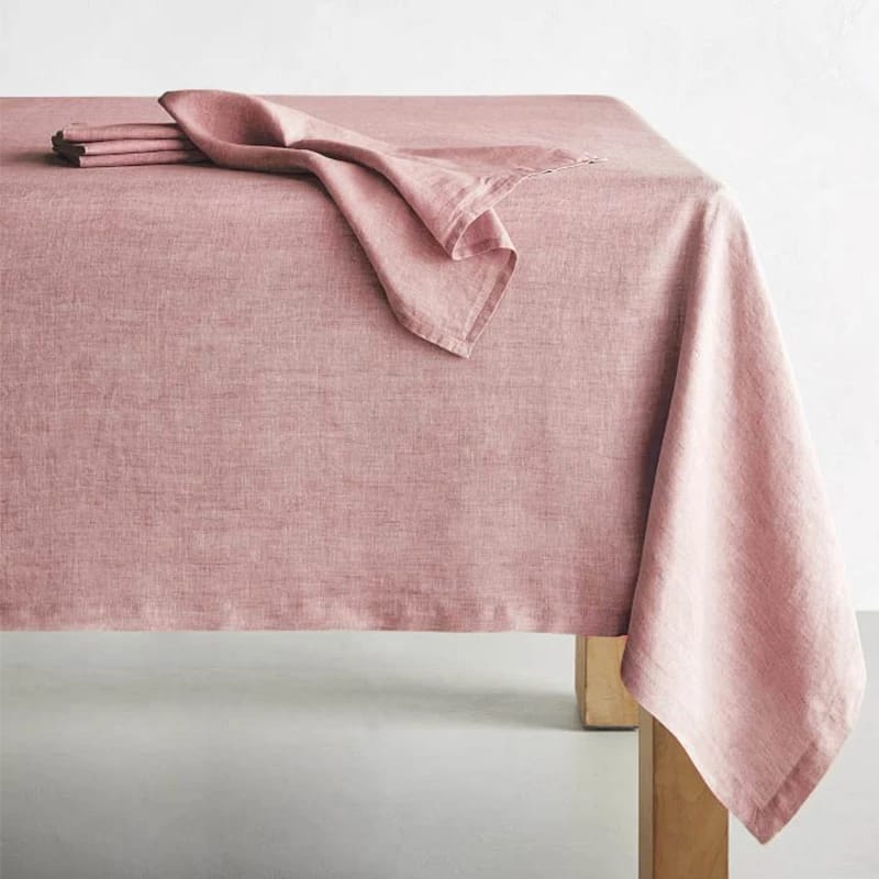 СКАТЕРТЬ ЛЕН (ПУДРОВЫЙ) ЕВРОУГОЛОК ,137*220, ПАКЕТ, ФЛАЕР, АРТ.01067, норма - фото 1