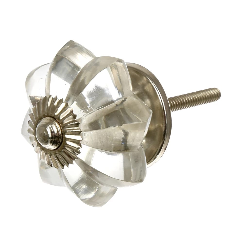 Ручка стеклянная для мебели "Хрусталь", цвет прозрачный /246/6 - фото 1