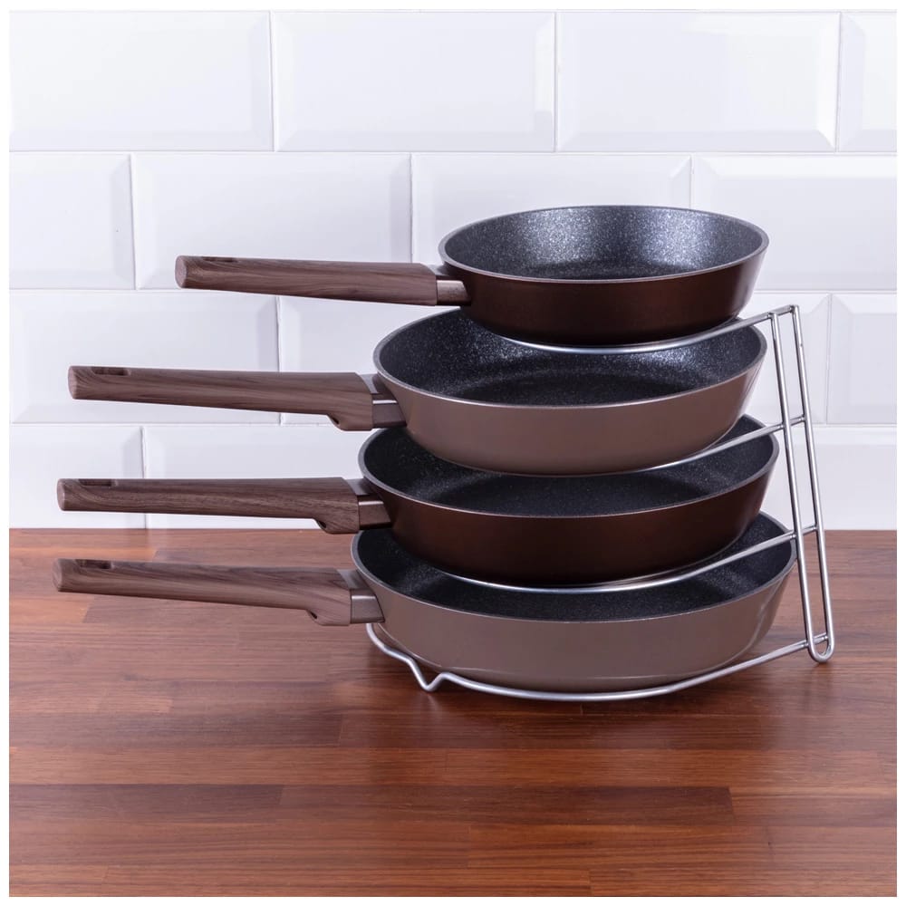 Подставка для сковородок 4-х ярусная 27*24*22 см, хром (арт.768-745), норма - фото 2