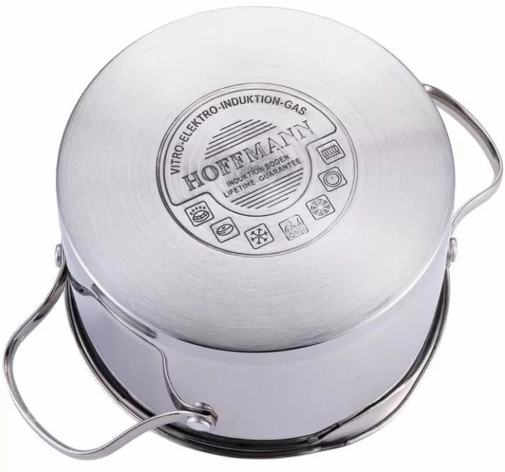 Кастрюля 2,6 л/ 18 см со сливом, нерж. сталь (арт.НМ 5618), норма - фото 2