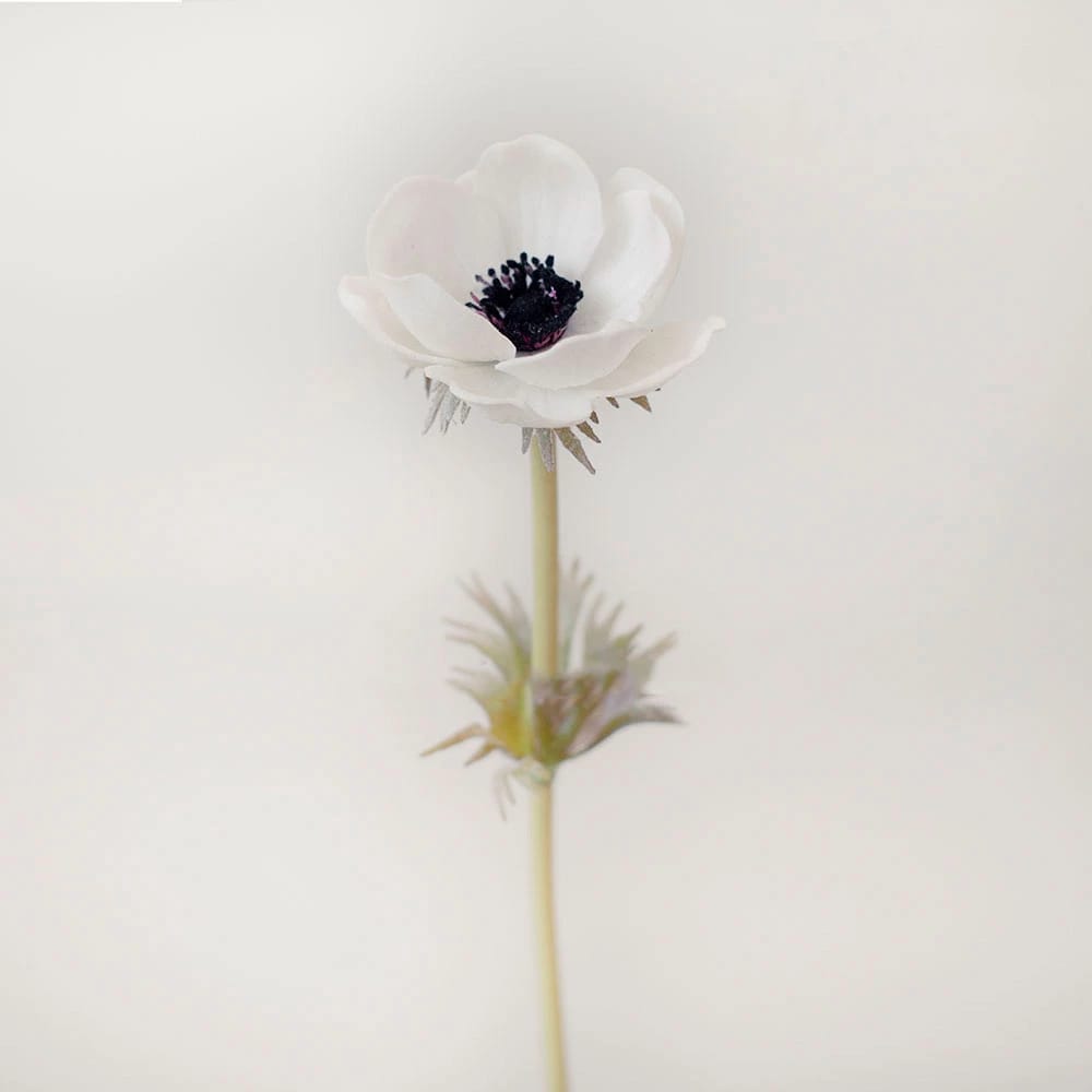 Цветок иск. Анемон (белый) 43см, норма - фото 1