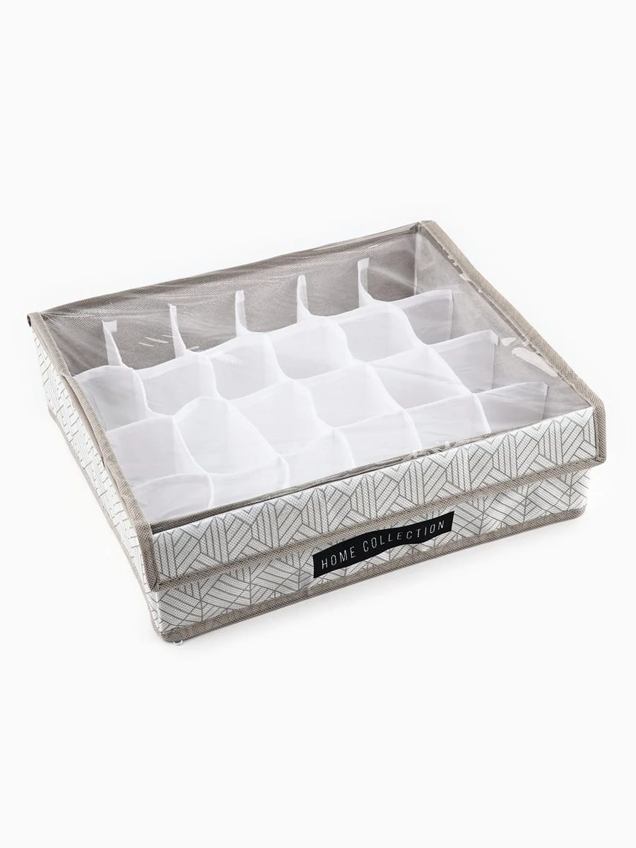 Органайзер для белья 24 ячейки с крышкой 34*28*10 см "Домашняя коллекция",    10706858, норма - фото 1