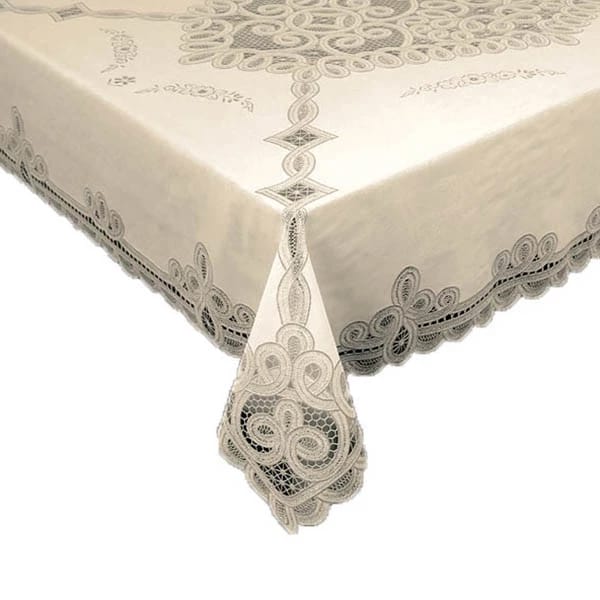 Скатерть готовая Ажурная Legend прям. 130х160 см., беж., норма - фото 1
