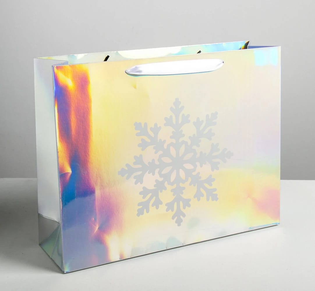 Пакет голограф. «Снежинка» 40х31х11,5 см   4320096, норма - фото 1