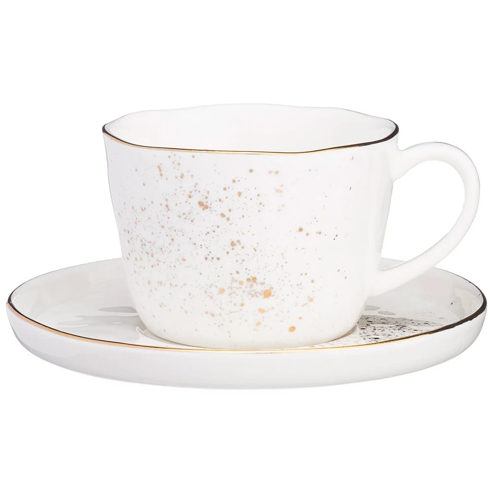 Чайная пара Bronco "Gold" 200 мл (кор=32наб.) (арт.263-1077), норма - фото 1