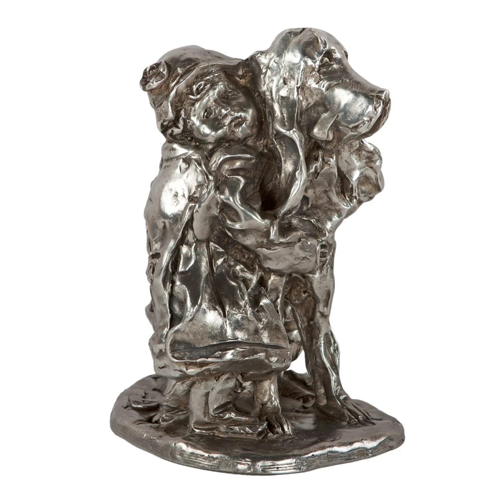 Статуэтка "Девочка с собакой" 22 см (арт. 22594 АСр), норма - фото 1