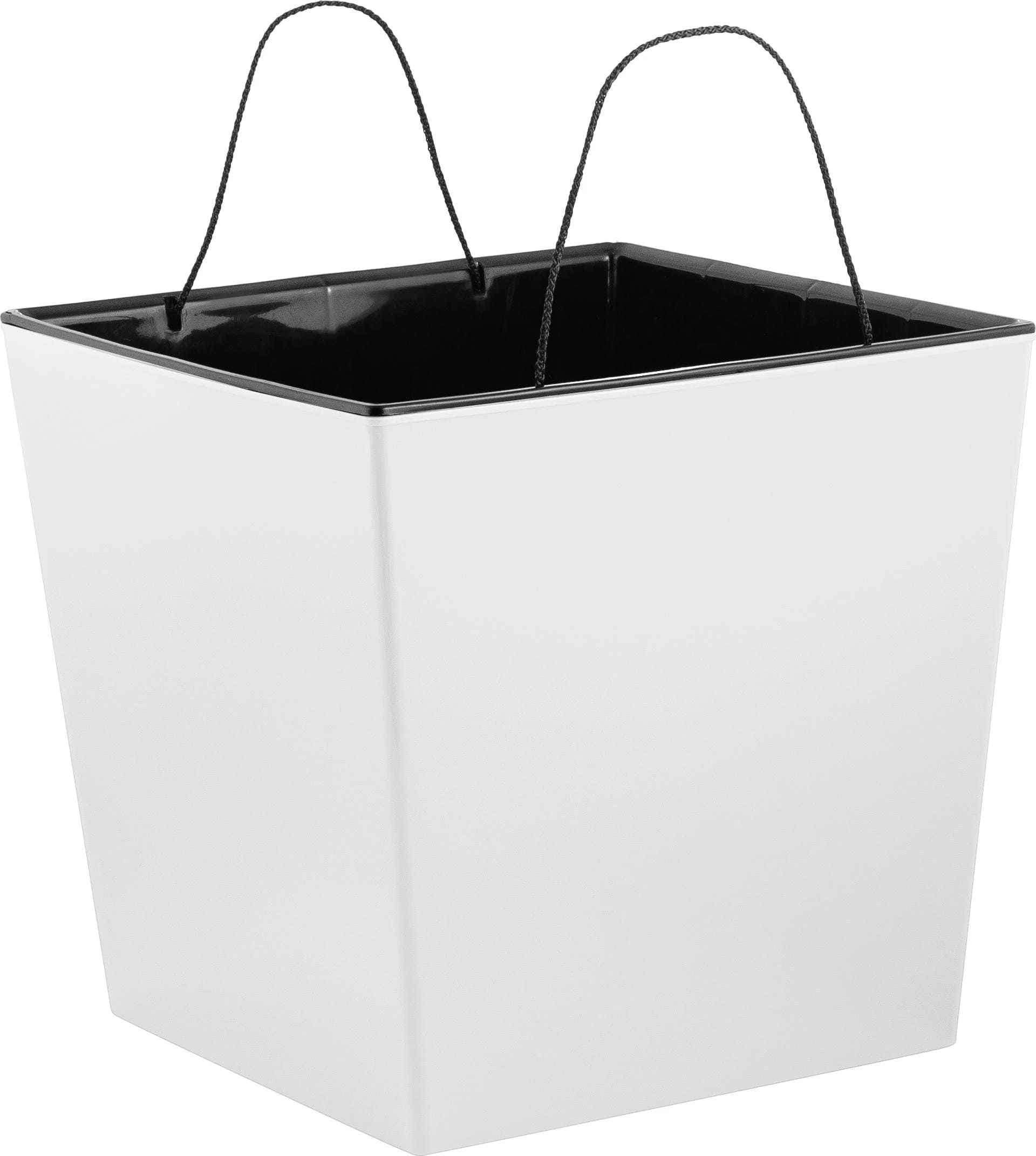 Горшок для цветов "London. CUBE" 19,4 л /250х250х470 мм, c дренажной вставкой, белоснежный жасмин (арт. IG780310048), норма - фото 2