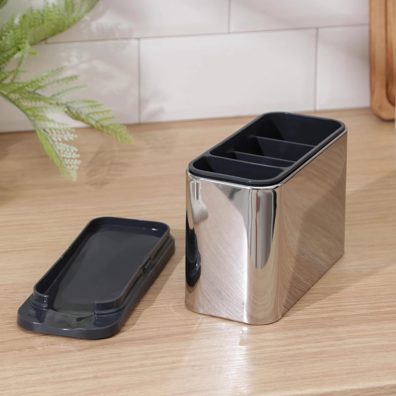 Подставка для столовых приборов "Металлик" 4 деления 6978717, норма - фото 2