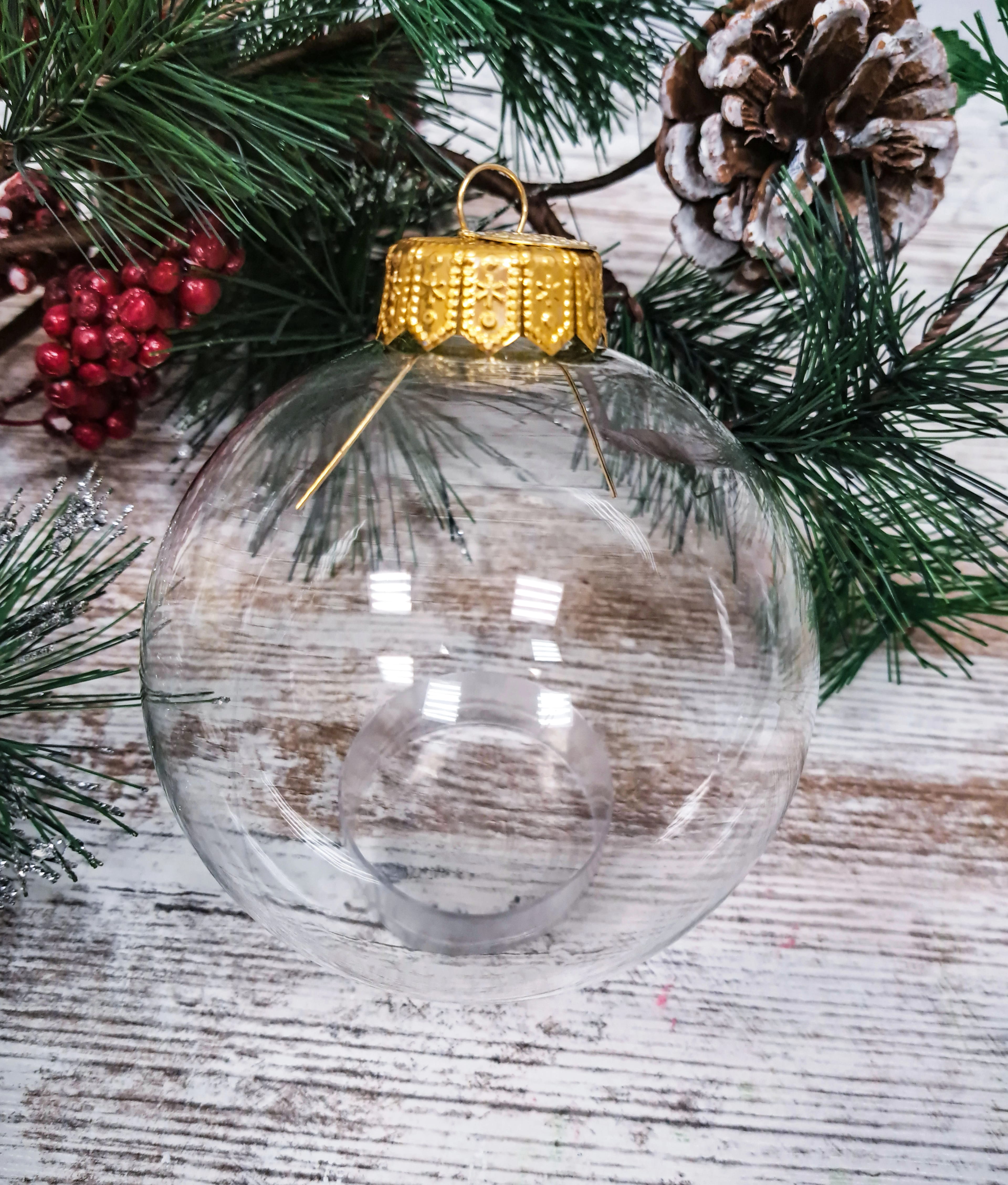 ШАР "ПРОЗРАЧНЫЙ" С ЗОЛОТЫМ КОЛПАЧКОМ, 85 ММ, П/У. (АРТ. КУ-85-П), норма - фото 2