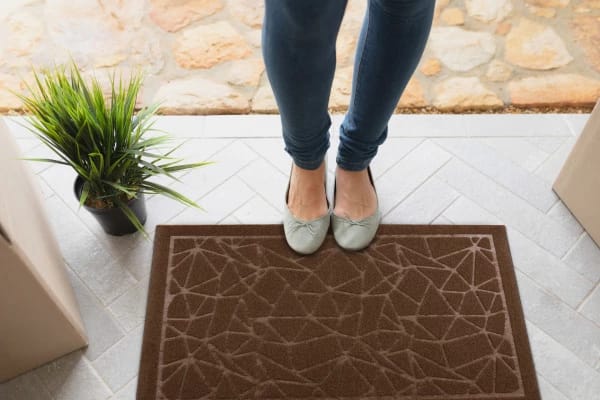 Коврик влаговпит. "Прест", 60*90 см Геометрия коричневый, норма - фото 1