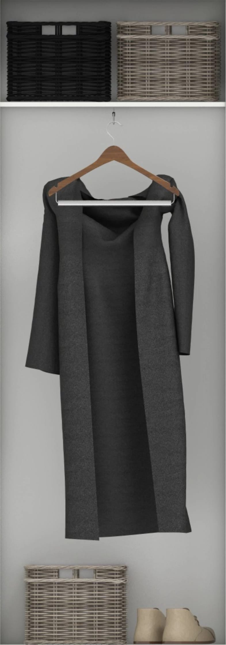 Наполнение секции в шкаф-купе 768 мм. (гл. 450 мм) (1 штанга) - фото 1