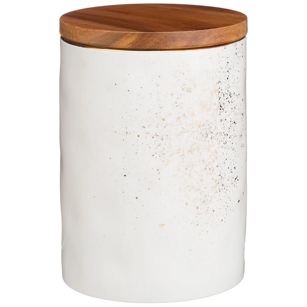 Банка с дерев. крышкой Bronco "Gold" 16*11 см 1160 мл (кор=16шт.) (арт.263-1086), норма - фото 1