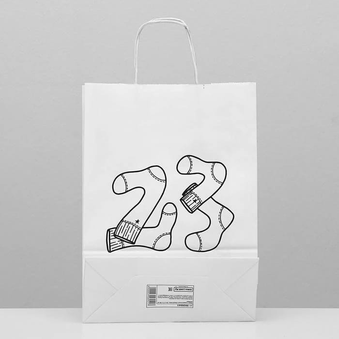 Пакет подарочный «Защитник» 24х10х30 см 5926941, норма - фото 2