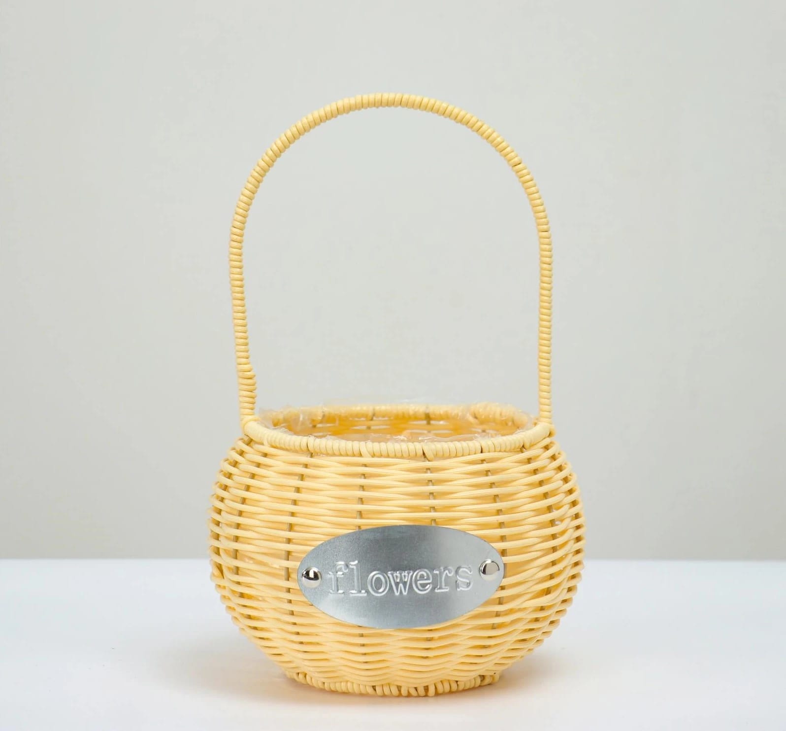 Корзина из ротанга 15*12 см, слоновая кость 5511916, норма - фото 1