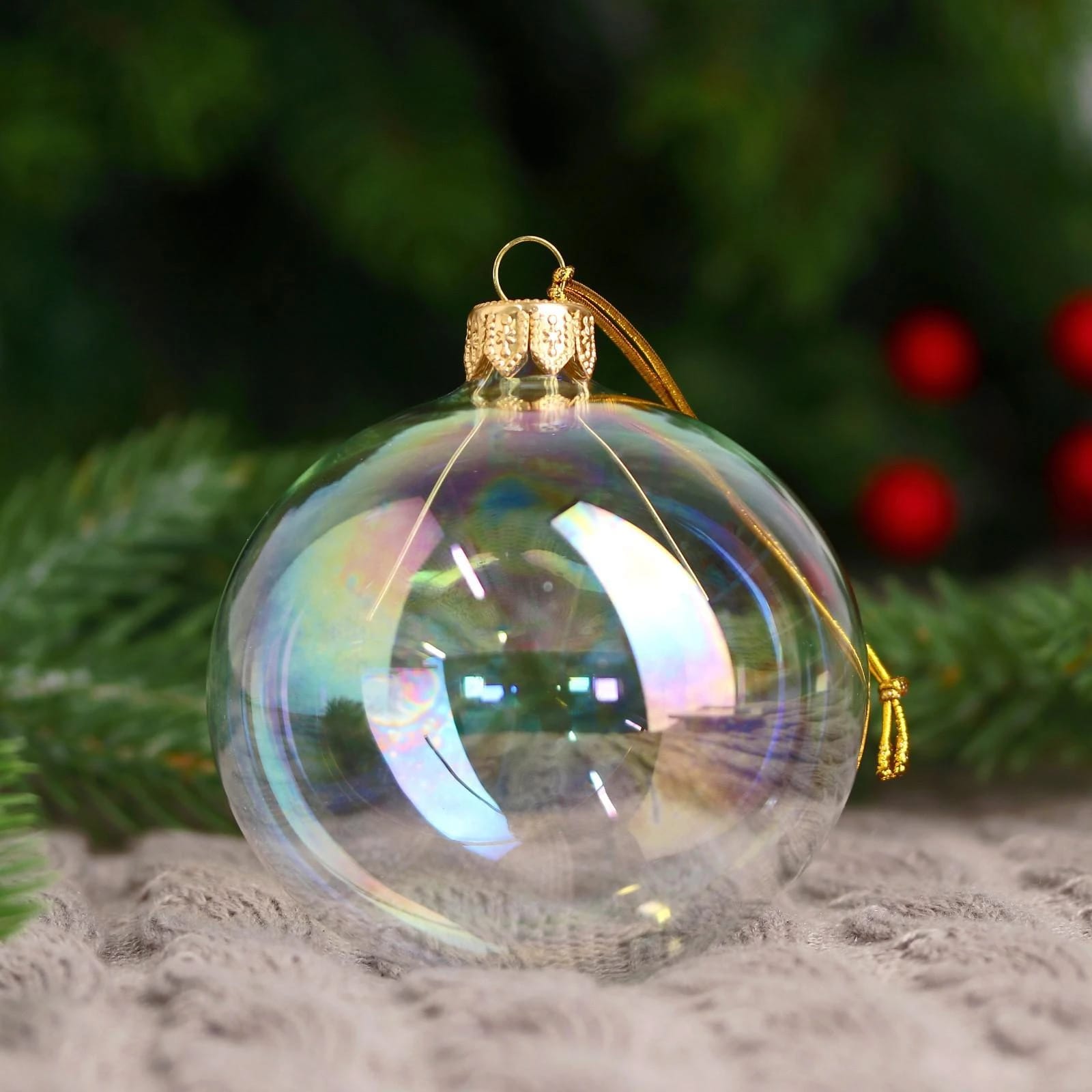 Шар ёлочный "Перламутровый" d-8 см  5227179, норма - фото 1