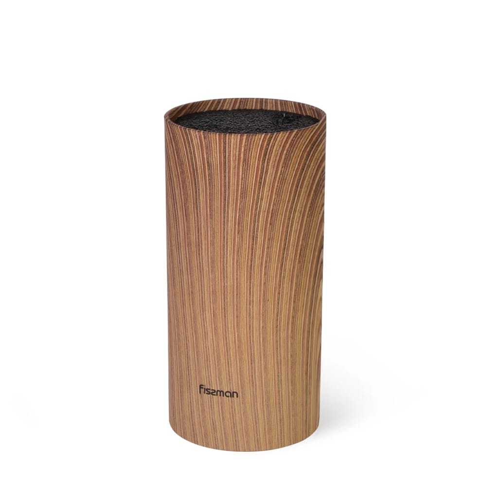 Подставка для ножей 11x22см круглая, цвет ДЕРЕВО (пластик) (арт. 2880), норма - фото 1