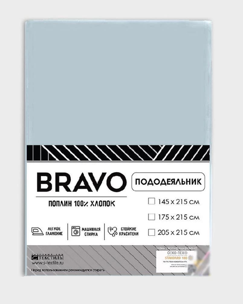 Пододеяльник 175/215 БРАВО, поплин, м602.12.04 рис.5835-1 голубой, норма - фото 1