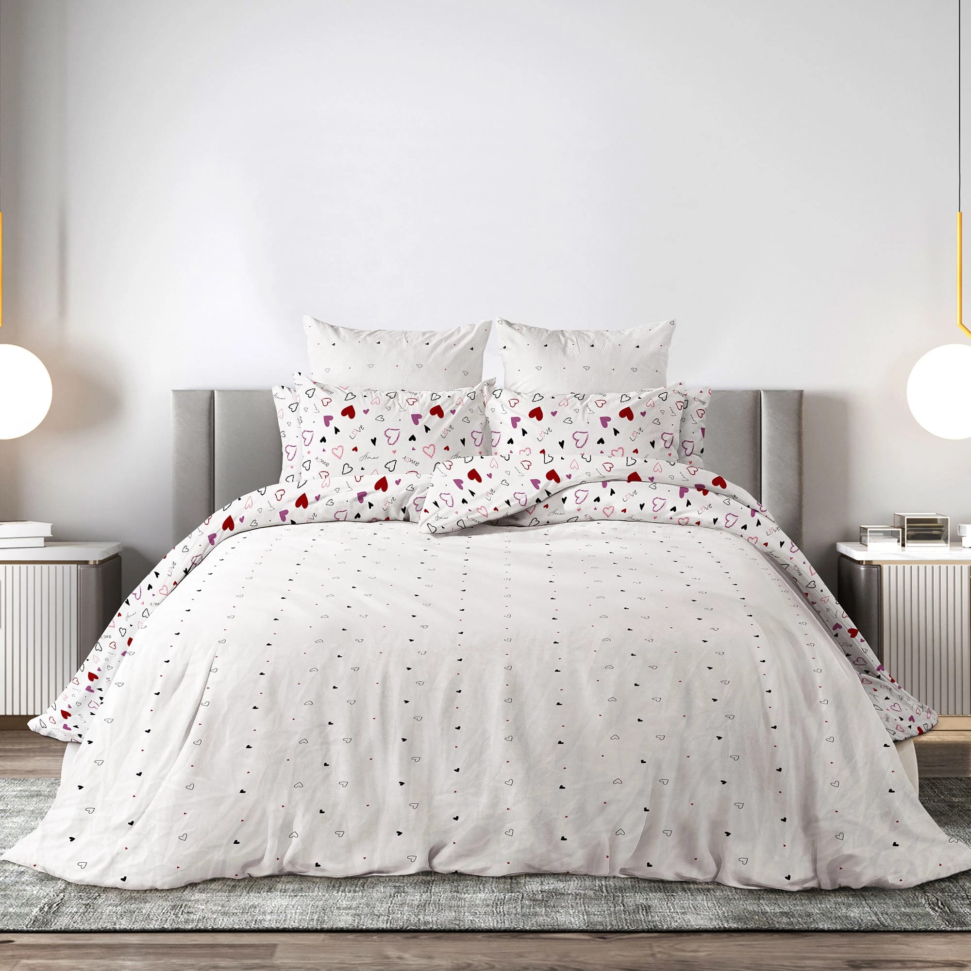 КОМПЛЕКТ ПОСТ. БЕЛЬЯ 2-СП. "ВОЛШЕБНАЯ НОЧЬ" MUCH LOVE (НАВ. 50*70) (8898/1+8899/1 01 2017), норма - фото 1