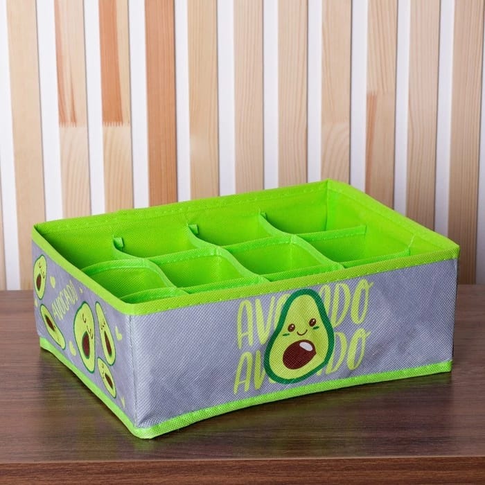 ОРГАНАЙЗЕР ДЛЯ БЕЛЬЯ 12 ЯЧЕЕК "AVOCADO" 27Х20Х10 СМ 6966539, норма - фото 1
