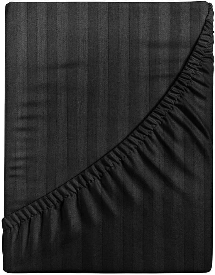 Простыня на резинке 200/200 "Verossa" Stripe черный 70005 ST13 01, норма - фото 1