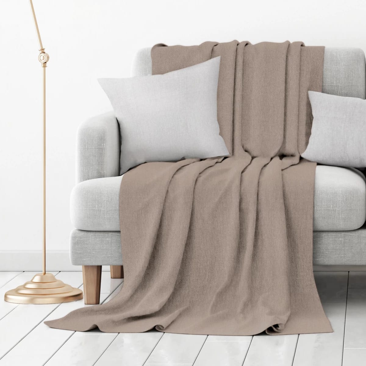 Покрывало Волшебная Ночь рогожка 140/220 ДТ172 какао 71, норма - фото 1