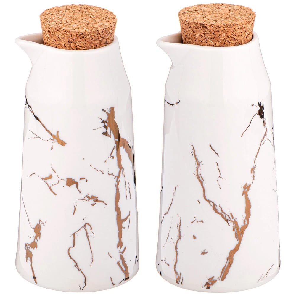 Набор для масла и уксуса "Fantasy" 2 бутылки*200мл, 14*6,5 см, белый (кор=24наб.) (арт. 42-342), норма - фото 1