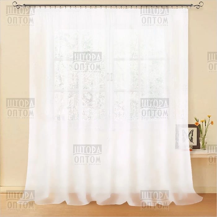 Штора ПРЕСТИЖ PR-3 вуаль 270, белый, норма - фото 1
