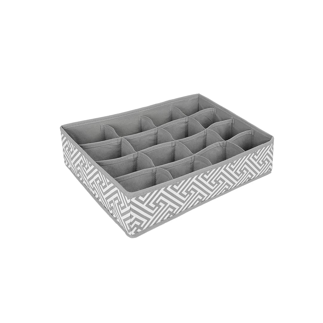 Органайзер для белья "Орнамент" 16 ячеек Д350 Ш270 В90, серый, норма - фото 1