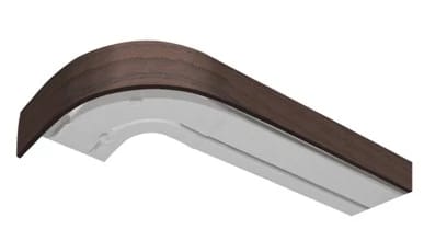 Карниз шиный, комплектный, 2-х рядный "Классика", пластик, орех, 260см, норма - фото 1