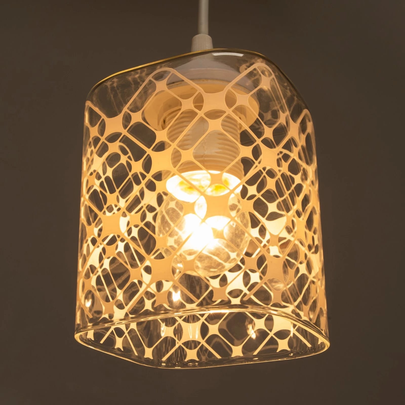 Плафон E27 бело-прозрачный  7023298, норма - фото 4