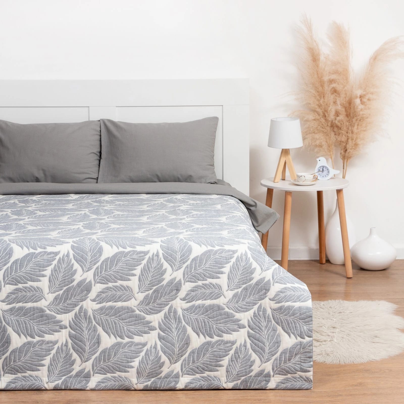 Покрывало "Этель" "Листопад" 180*240 см, цв.синий, 100%хлопок, 300гр/м2 7548518, норма - фото 2