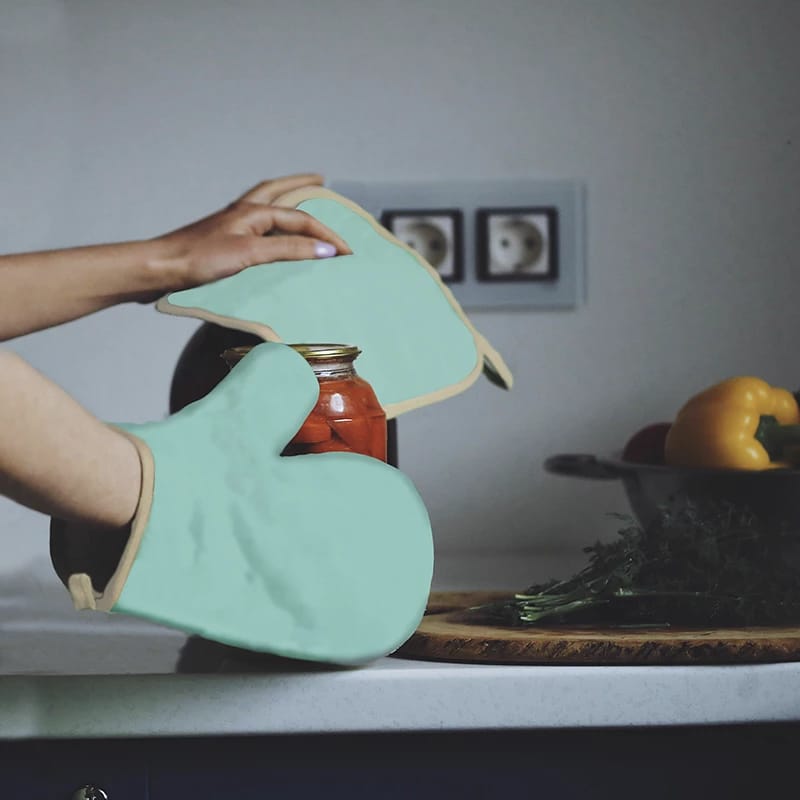 РУКАВИЦА  ЛЕН (МЕНТОЛОВЫЙ) ПЕТЕЛЬКА ЛЕН НАТУРАЛЬНЫЙ, 20*30,  ФЛАЕР, АРТ.01033, норма - фото 1