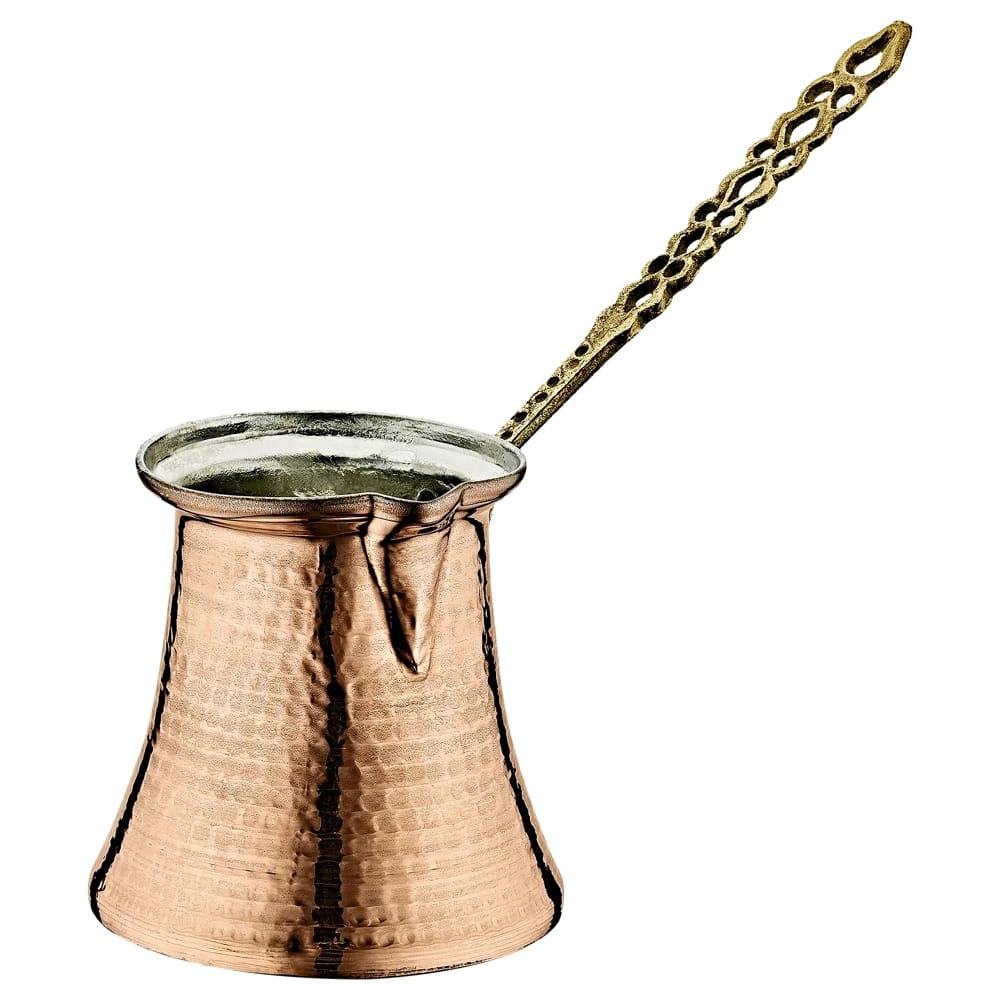 Турка медная ручной работы №7 600 мл, толщина корпуса 0,6 мм (арт. 9250-7), норма - фото 1