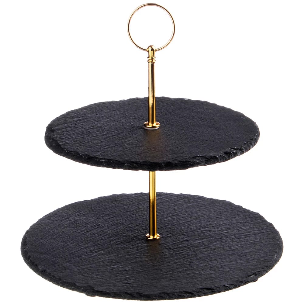 Этажерка сервировочная AGNESS 2-х ярусная диам. 25х20 см. выс. 24 см. (кор.10шт.) (арт. 925-123), норма - фото 1