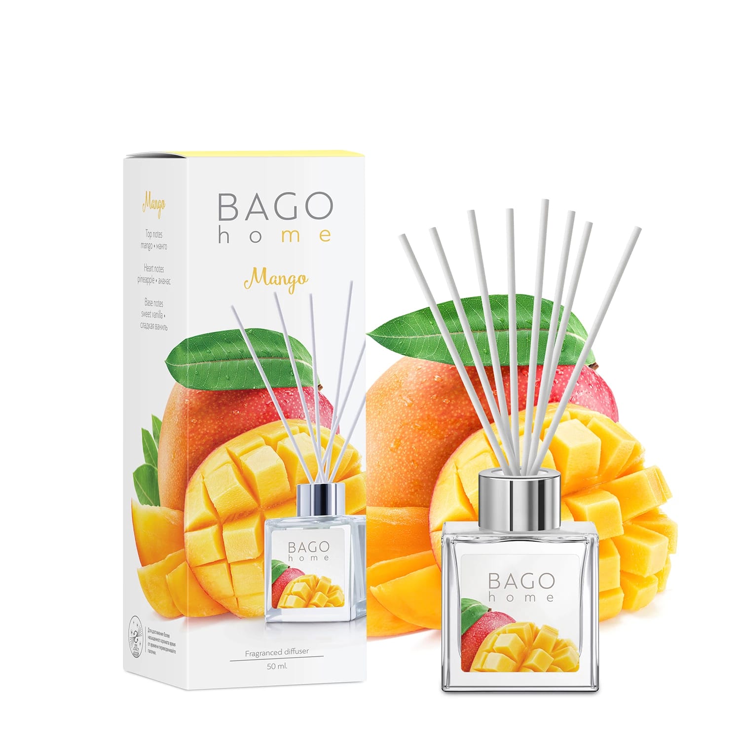 ДИФФУЗОР АРОМАТИЧЕСКИЙ МАНГО 50 МЛ (АРТ.BGH0609), норма - фото 1